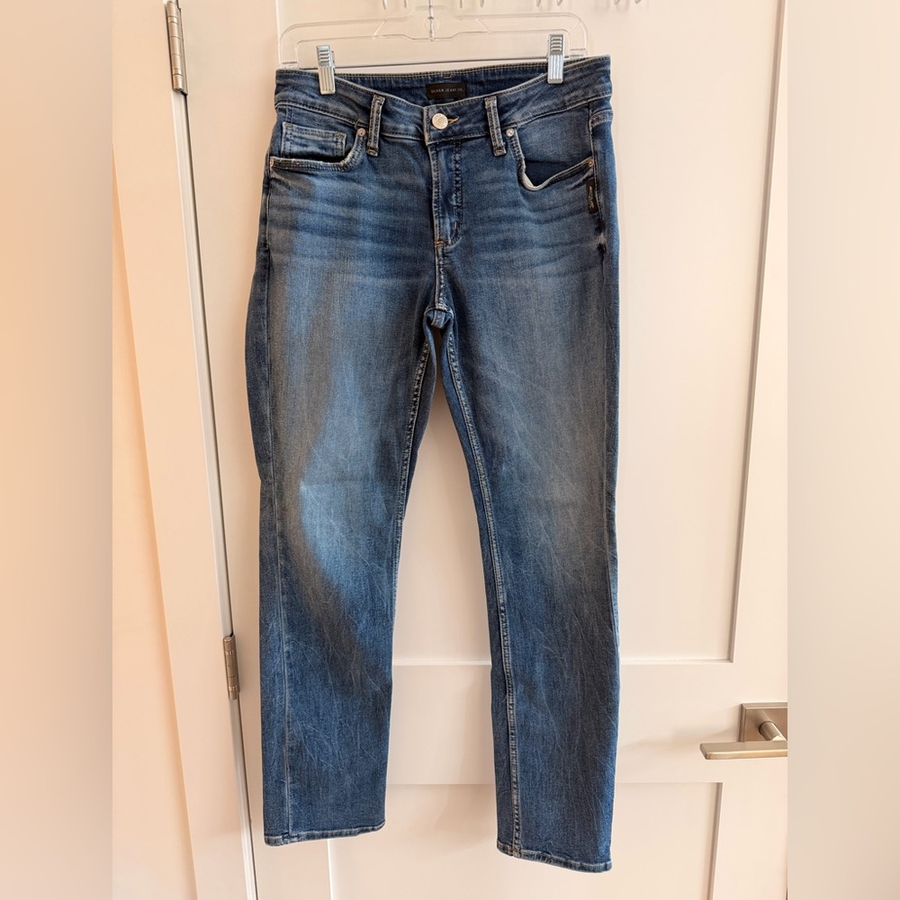 Silver Jeans Women's Medium Blue Straight Leg Jeans